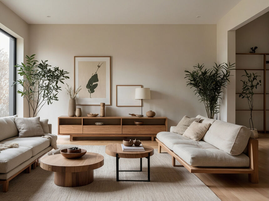 Looking to sell? Cream and oak living room